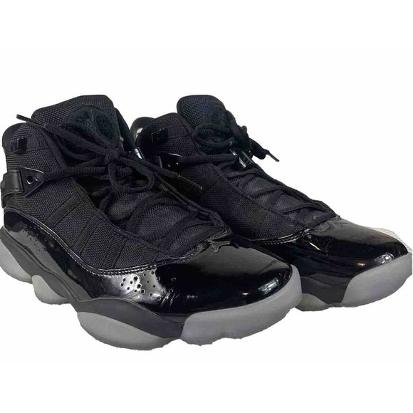 Size 8- Jordan 6 Rings Black Ice Shoes Sneakers - Picture 2 of 16
